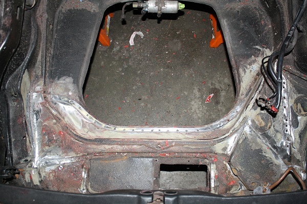 Porsche Backdate Project Front Suspension Pan Rust