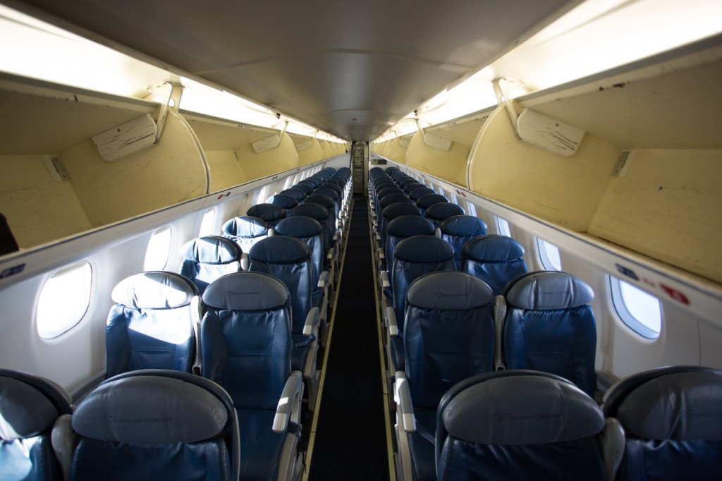 The SFO-LAX Delta cabin empty