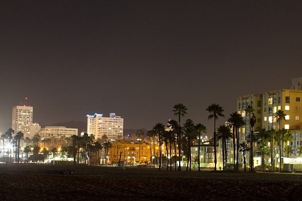 Los Angeles Santa Monica Night Dark