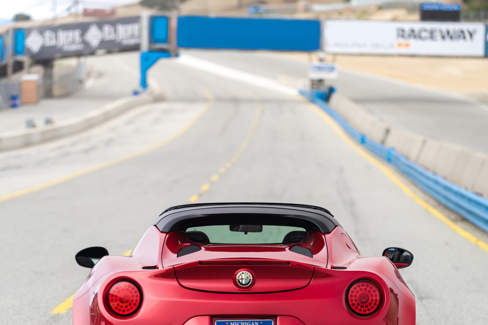 car-themed slots red 2016 alfa romeo 4c spider racetrack
