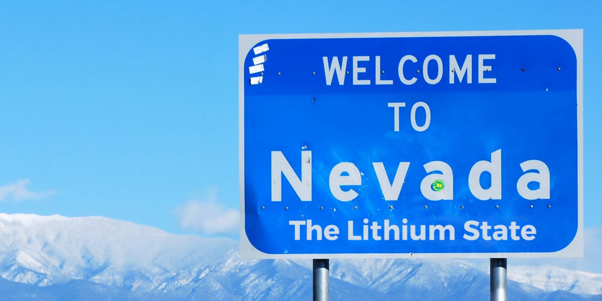 Nevada sign lithium state highway energy tesla gigafactory