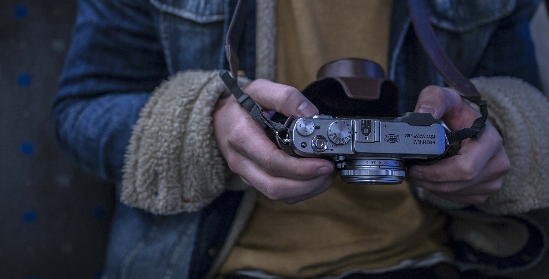 Photographer with a Digital Fujifilm Camera