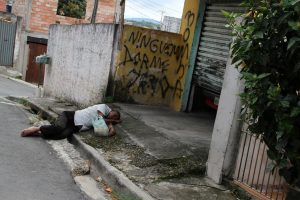 night's sleep Man Sleeping on the Street in Rio's Favelas