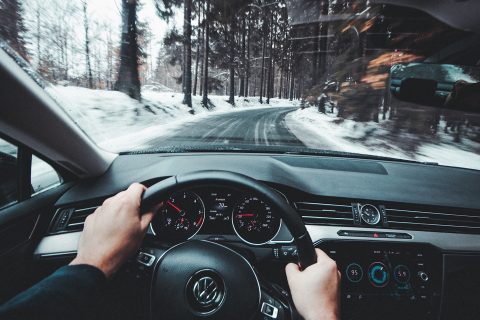 Winter driving Road Trip Car Security Better Driver person driving Volkswagen vehicle