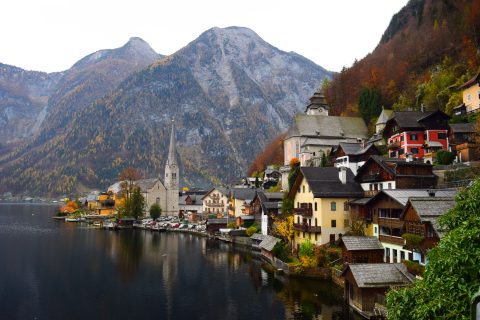 Austria city beside body of water during daytime