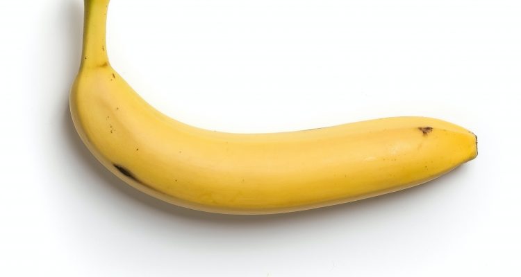 Pornography sex toys Eating Healthy Penis Extenders yellow banana on white background