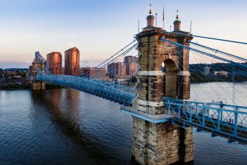 Ohio brown and blue concrete bridge