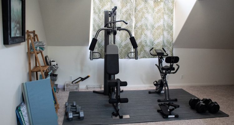 Home Gym black and gray exercise equipment