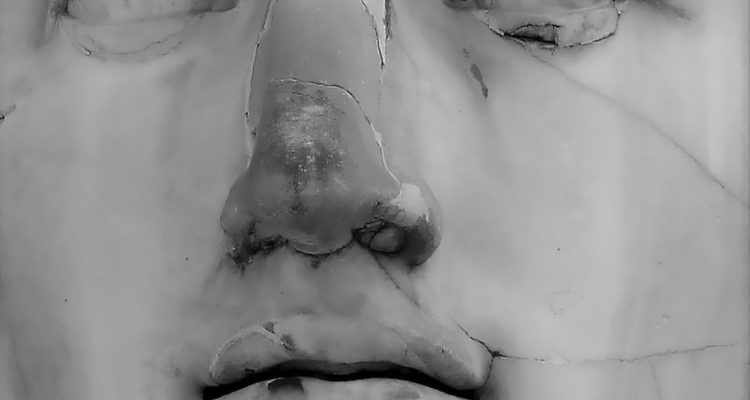 Rhinoplasty gray statue of man