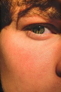 Drugs Skincare Routine persons eye in close up