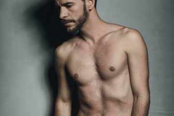 injury Stress TRT Autoimmune Disorder Build Muscle topless man wearing blue jeans