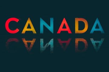 Canadian Gift canada text overlay on black background