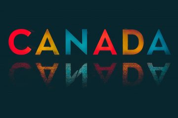 Canadian Gift canada text overlay on black background