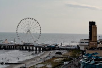 Atlantic City gray concrete road near Ferris wheel