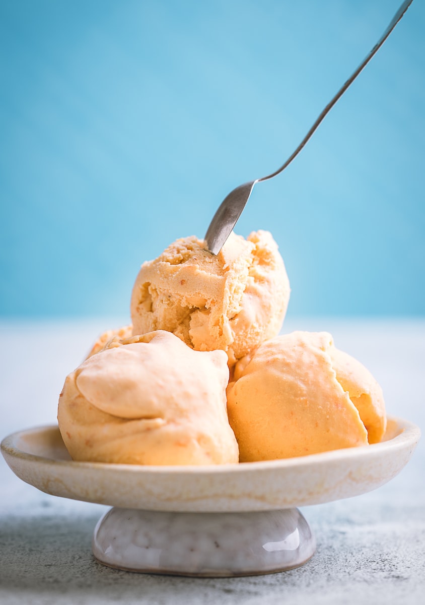 durian ice cream bowl of ice cream