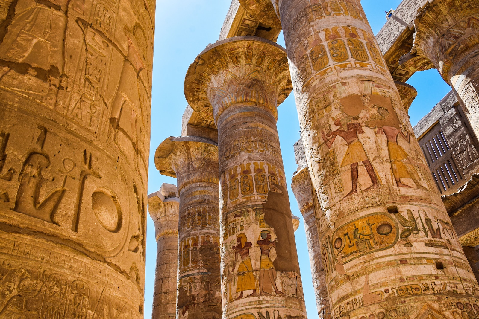 Luxor Temple a group of ancient pillars