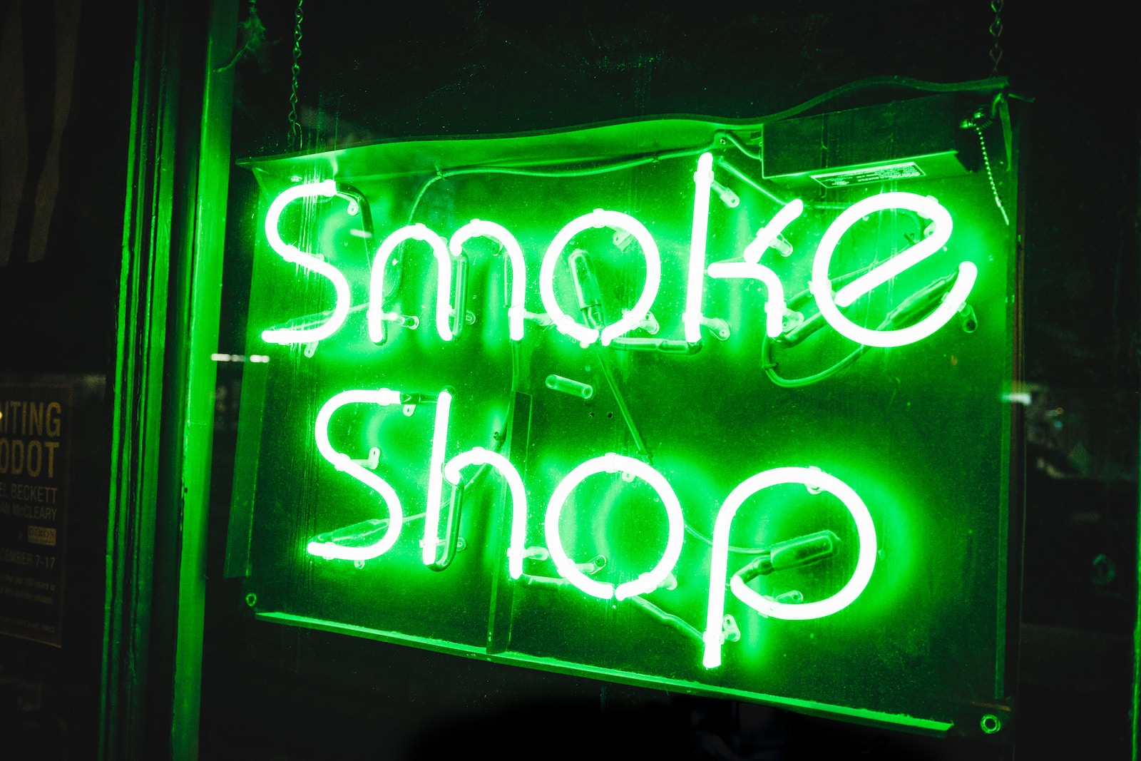 smoke shop turned on smoke shop NEON signage