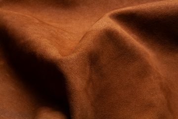 Velvet brown textile in close up image