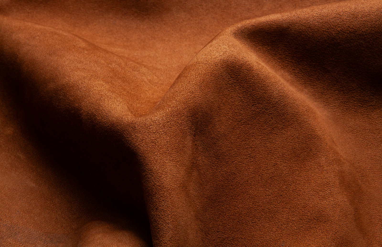 Velvet brown textile in close up image
