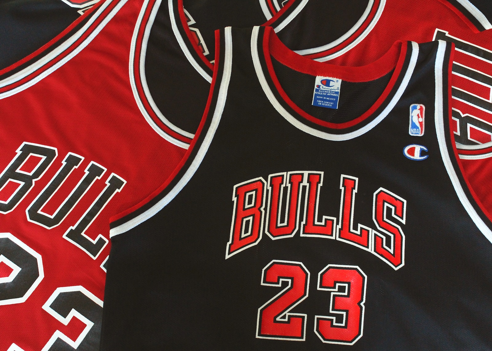 a close up of a basketball jerseys with the number 23 on it