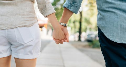 divorce date night connections man and woman holding hands together in walkway during daytime dating