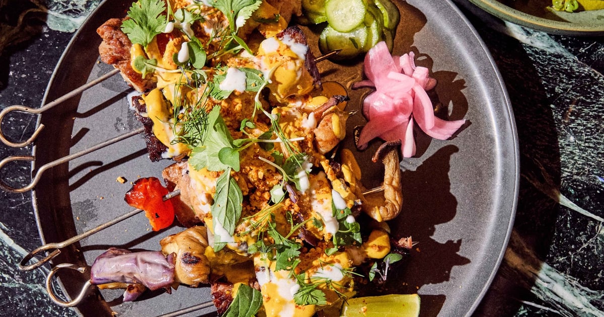 Grilled skewers served at Siti in East Austin